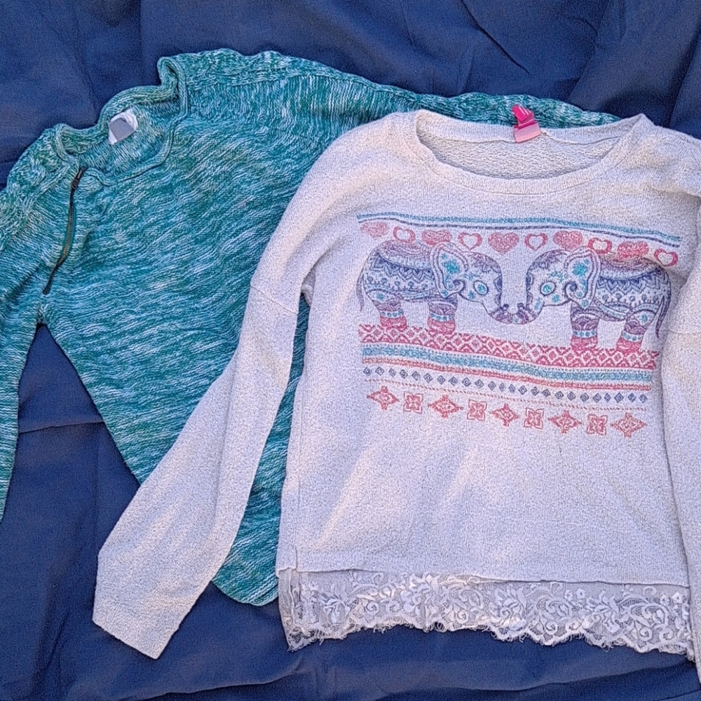 Lil girls size 10/12 sweaters